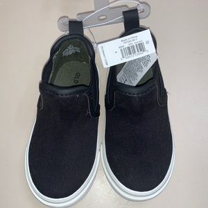 Unisex Midtop Black Canvas Toddler Slip On Tennis Shoes Size 5 BNWT